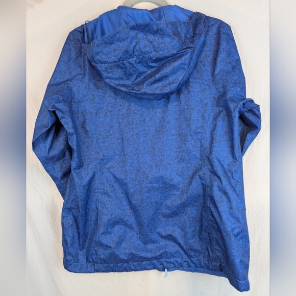 Columbia Windbreaker In Excellent Condition Size Medium Blue With Black Abstract - Picture 2 of 14